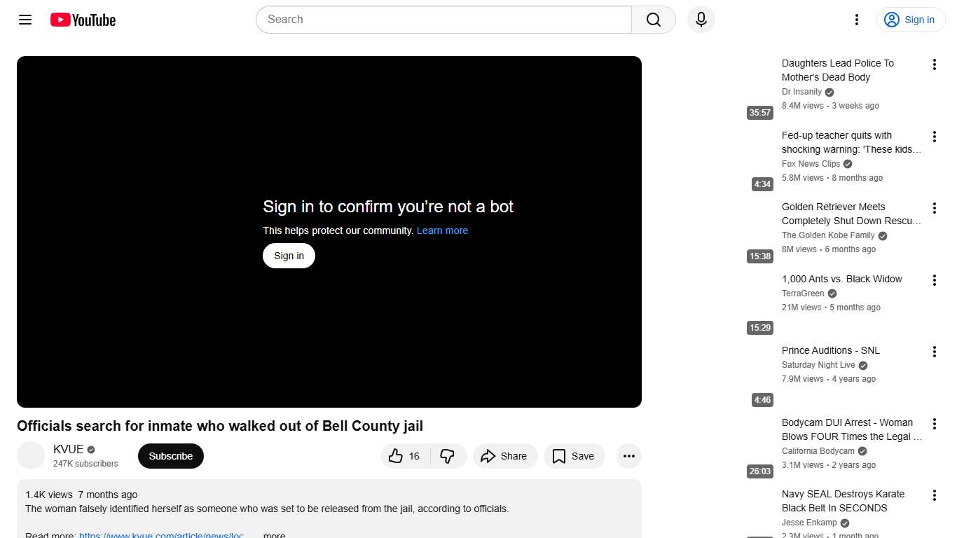 Officials search for inmate who walked out of Bell County jail - YouTube